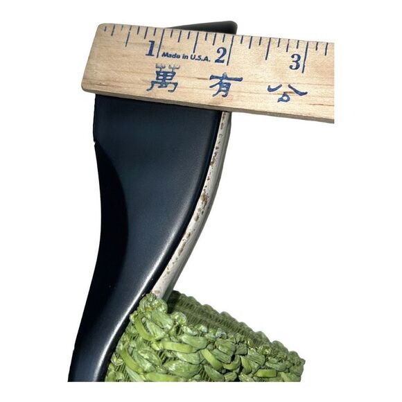 David Tate Womens Slip On Woven Strap Square Toe Wedge Heel Sandals Green Size 7 - Picture 5 of 8